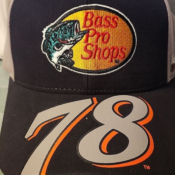 Nascar Bass Pro Shops Martin Truex Jr Velcroback Hat - New - Picture 2 of 10